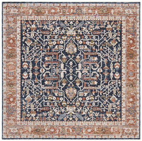 Safavieh Heirloom 700 6'-7" x 6'-7" Rug in Navy / Beige