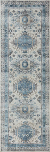 Loloi Heidi Hei-04 Ivory/Ocean Rugs - runner flat