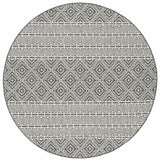 Safavieh Courtyard 6'-7" x 6'-7" Rug in Black / Grey