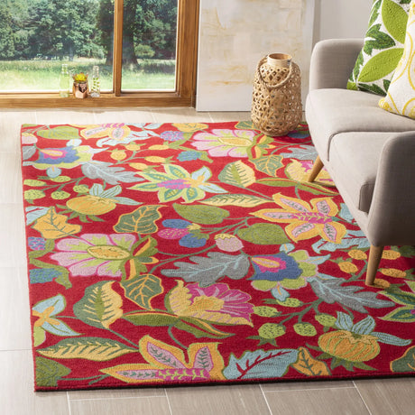 Safavieh Jardin 4'-0" x 6'-0" Rug in Red / Multi