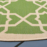 Safavieh Courtyard 6'-7" x 6'-7" Rug in Green / Beige