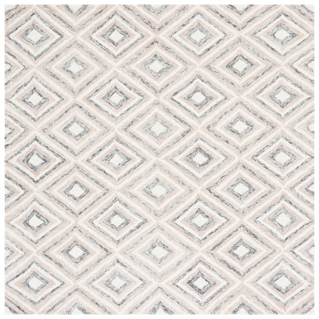 Safavieh Micro-Loop 5'-0" x 5'-0" Rug in Grey / Ivory