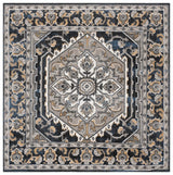 Safavieh Pyramid 6'-7" x 6'-7" Rug in Grey / Navy Gold