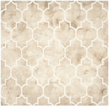 Safavieh Dip Dye 7'-0" x 7'-0" Rug in Beige / Ivory
