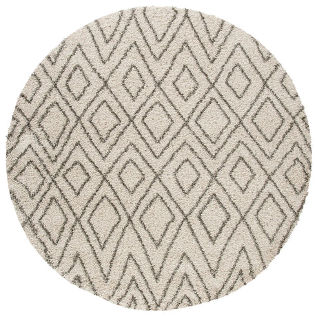Safavieh Hudson Shag 7'-0" x 7'-0" Rug in Ivory / Grey