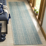 Safavieh Courtyard 2'-3" x 10'-0" Rug in Light Grey / Aqua