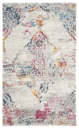 Safavieh Madison 3'-0" x 5'-0" Rug in Light Grey / Fuchsia