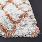 Safavieh Horizon Shag 800 4'-0" x 6'-0" Rug in Ivory / Rust