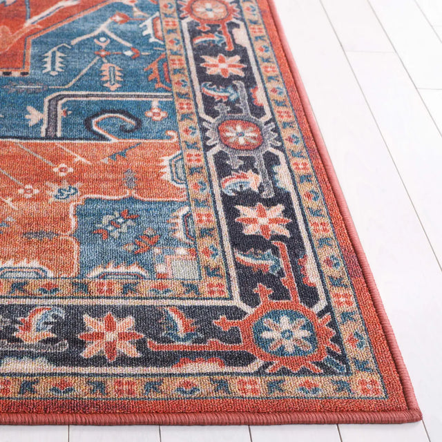 Safavieh Journey 4'-4" x 6'-4" Rug in Rust / Blue Black