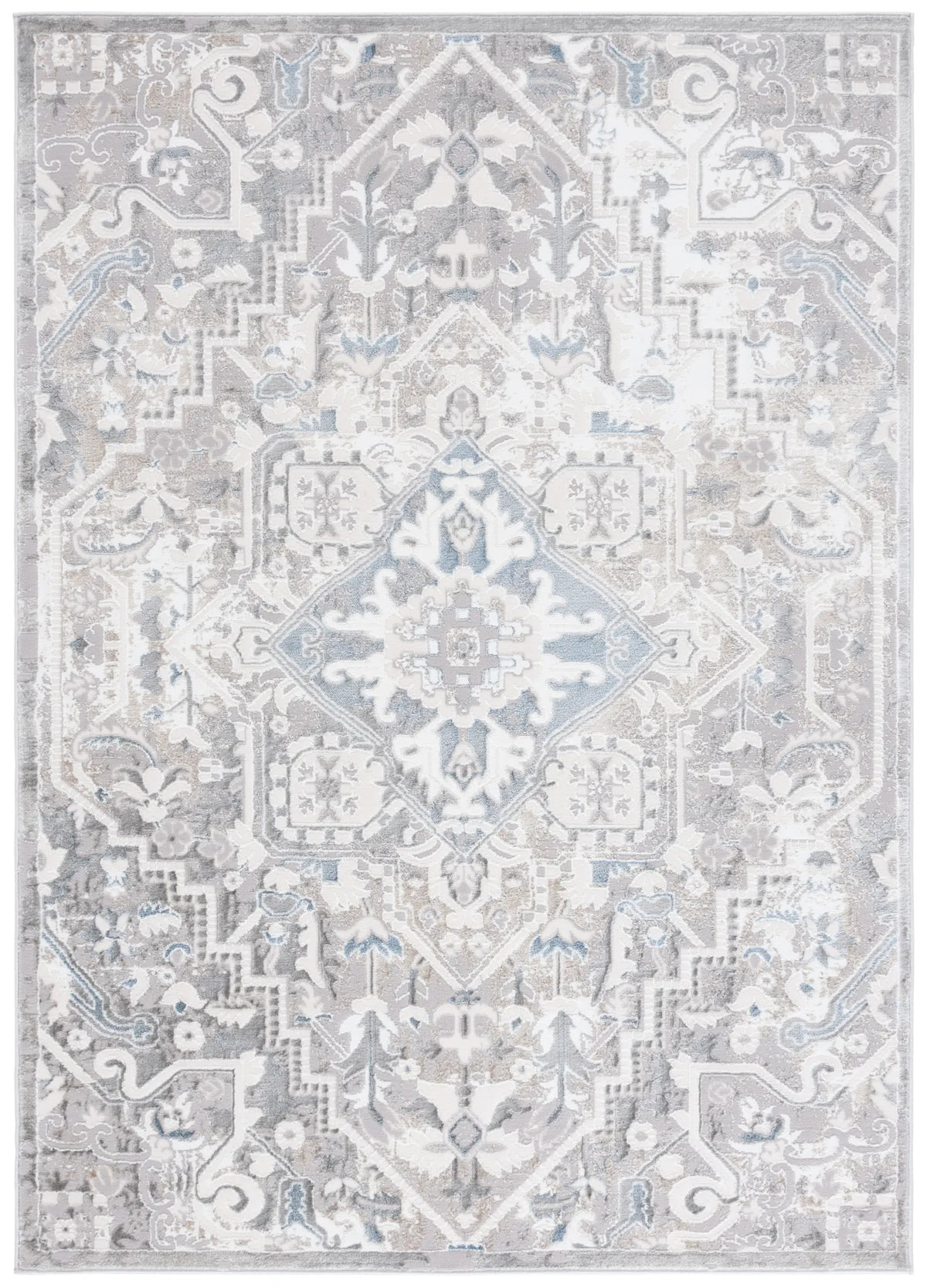 Safavieh Easton 4'-0" x 6'-0" Rug in Grey / Ivory