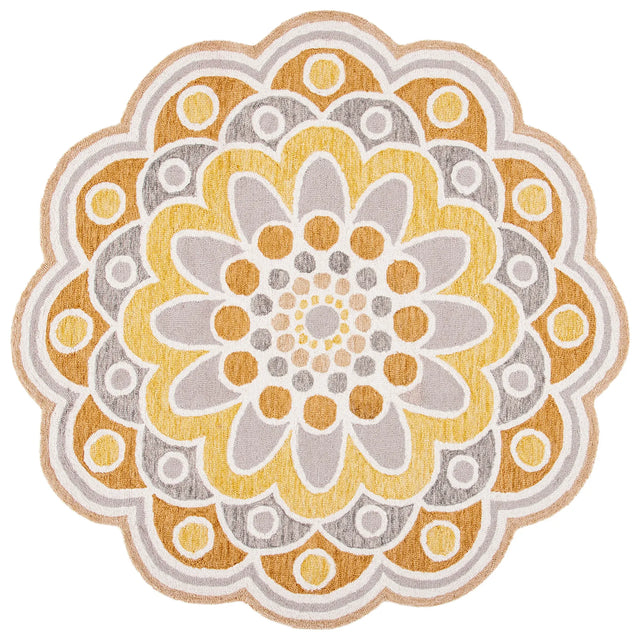 Safavieh Novelty 6'-0" x 6'-0" Rug in Grey / Gold
