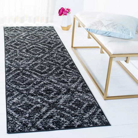 Safavieh Adirondack 2'-6" x 10'-0" Rug in Black / Ivory