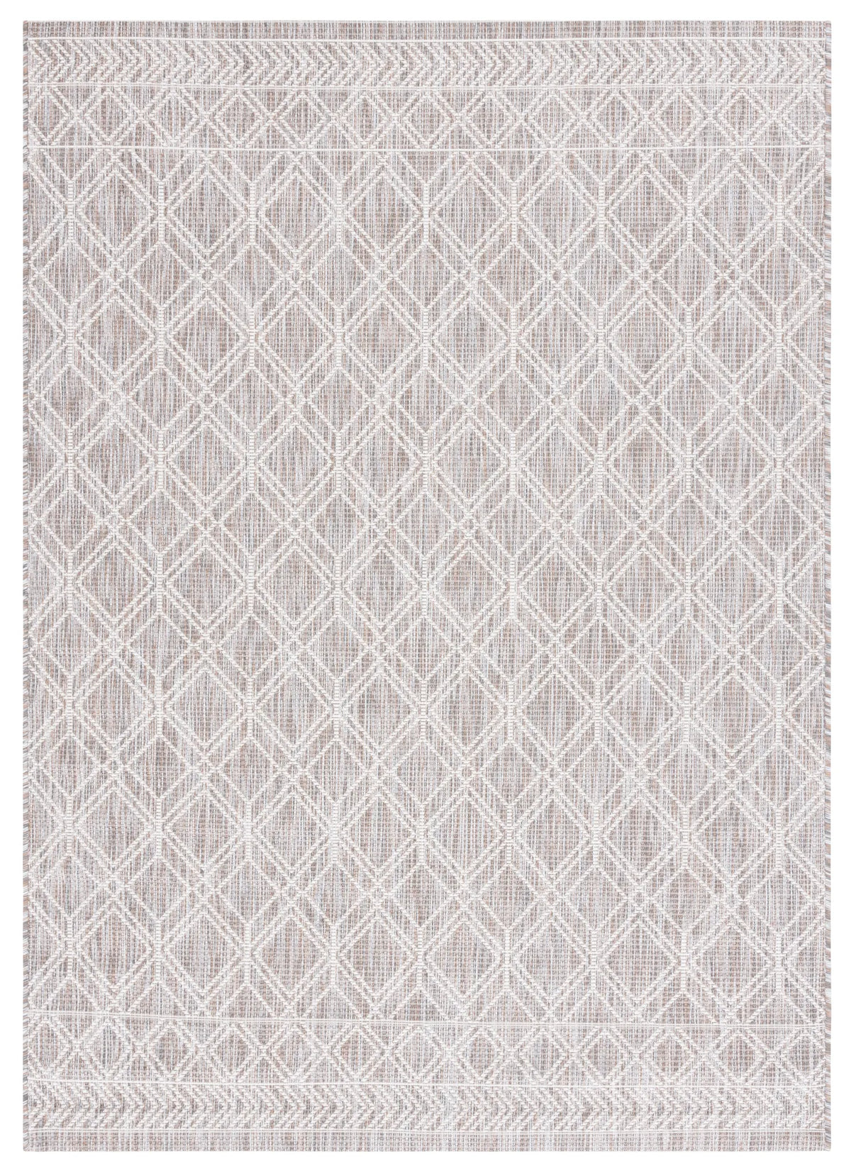 Safavieh Courtyard 4'-0" x 5'-7" Rug in Ivory / Beige Grey