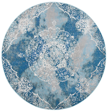 Safavieh Aria 6'-5" x 6'-5" Rug in Light Blue / Ivory