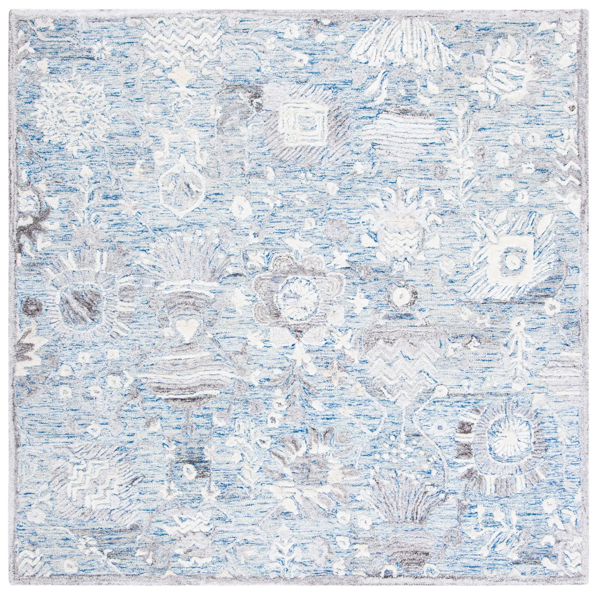 Safavieh Glamour 6'-0" x 6'-0" Rug in Light Blue / Ivory