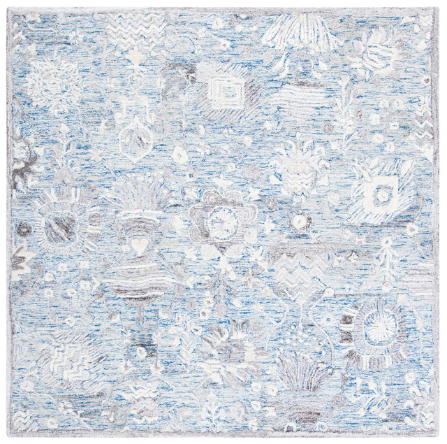 Safavieh Glamour 6'-0" x 6'-0" Rug in Light Blue / Ivory