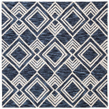 Safavieh Micro-Loop 5'-0" x 5'-0" Rug in Navy / Ivory