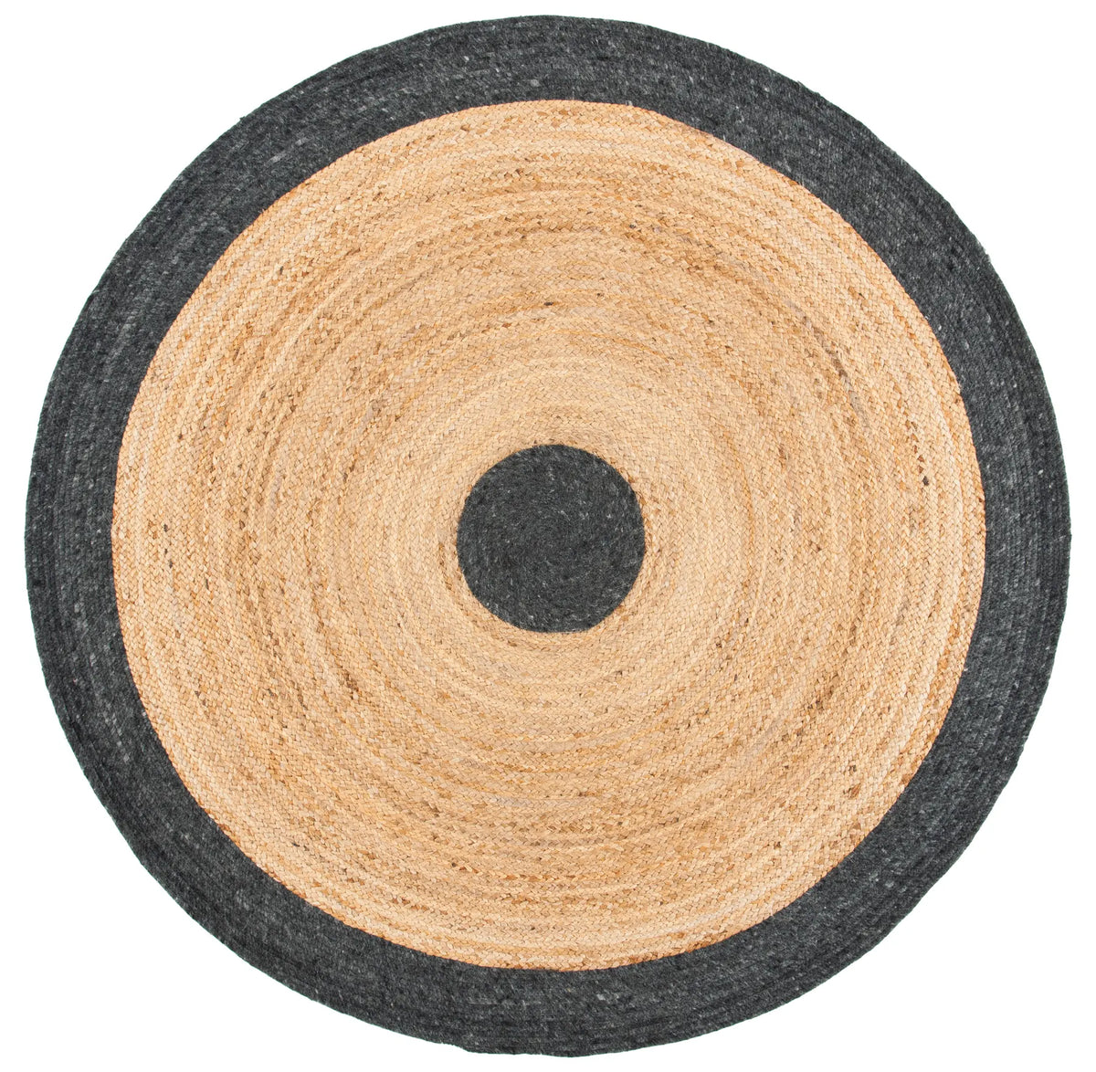Safavieh Braided 5'-0" x 5'-0" Rug in Black / Gold