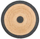 Safavieh Braided 5'-0" x 5'-0" Rug in Black / Gold