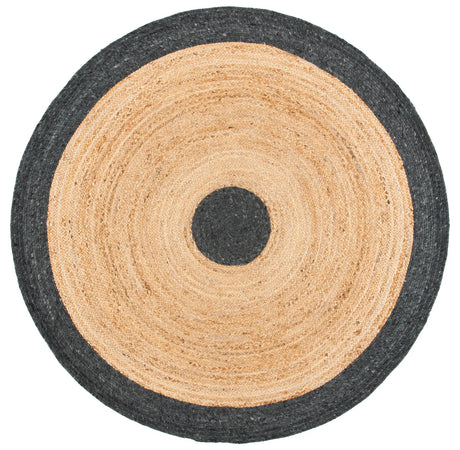 Safavieh Braided 5'-0" x 5'-0" Rug in Black / Gold