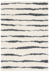 Safavieh Venus Shag 600 4'-0" x 6'-0" Rug in Ivory / Dark Grey