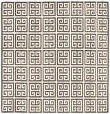 Safavieh Dhurries 7'-0" x 7'-0" Rug in Brown / Ivory