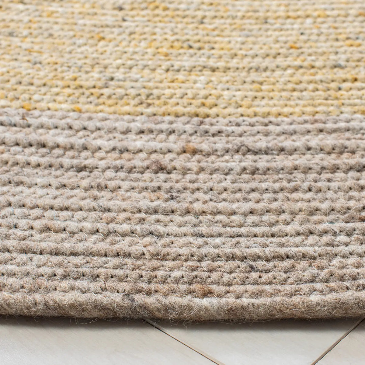 Safavieh Braided 5'-0" x 5'-0" Rug in Gold / Beige