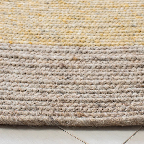 Safavieh Braided 5'-0" x 5'-0" Rug in Gold / Beige