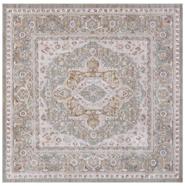 Safavieh Ellwood 6'-5" x 6'-5" Rug in Olive / Beige