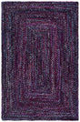 Safavieh Braided 4'-0" x 6'-0" Rug in Purple / Blue