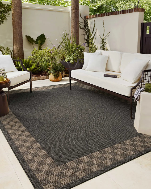 Chris Loves Julia x Loloi Providence PRC-01 Charcoal / Natural Rug - room scene 3