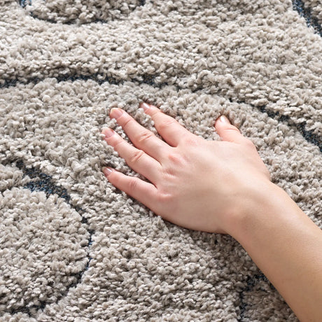 Safavieh Florida Shag 4'-0" x 6'-0" Rug in Grey / Light Blue