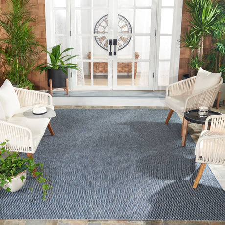 Safavieh Courtyard 10'-0" x 14'-0" Rug in Navy / Grey