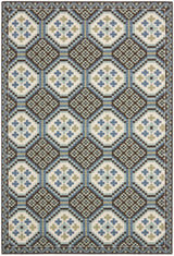 Safavieh Veranda 5'-3" x 7'-7" Rug in Blue / Chocolate