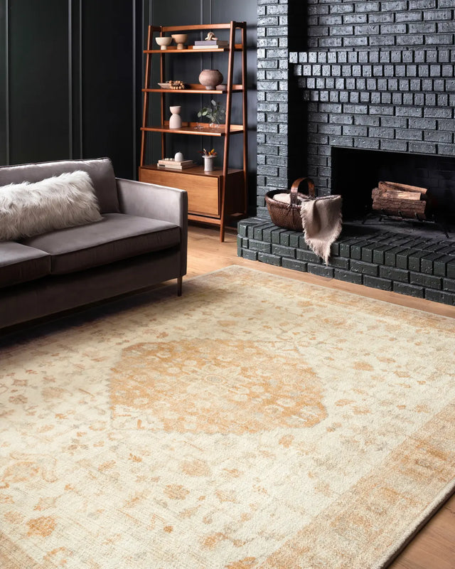 Loloi Rosette Ros-03 Ivory/Terracotta Rugs - room scene 1