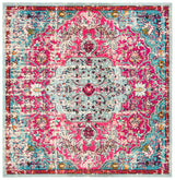 Safavieh Madison 6'-7" x 6'-7" Rug in Fuchsia / Teal