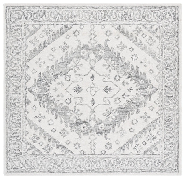 Safavieh Ebony 6'-0" x 6'-0" Rug in Ivory / Grey