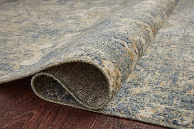 Chris Loves Julia x Loloi Rosemarie ROE-03 Sand / Lagoon Rug - pile height