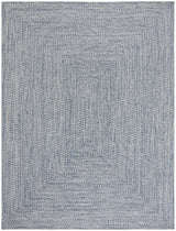 Safavieh Braided 10'-0" x 14'-0" Rug in Dark Blue / Ivory
