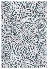 Safavieh Amsterdam 4'-0" x 6'-0" Rug in Ivory / Teal
