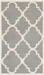 Safavieh Dhurries 3'-0" x 5'-0" Rug in Grey / Ivory