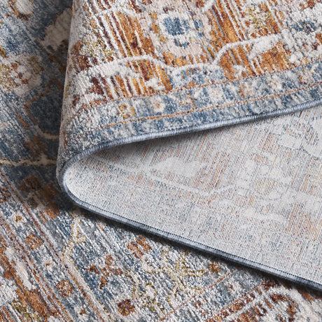 Safavieh Heirloom 700 4'-0" x 6'-0" Rug in Grey / Blue Rust