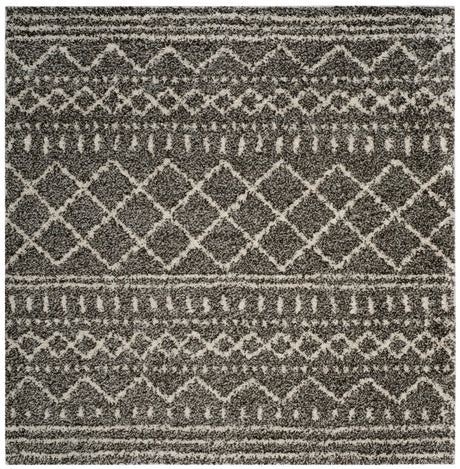 Safavieh Arizona Shag 6'-7" x 6'-7" Rug in Brown / Ivory
