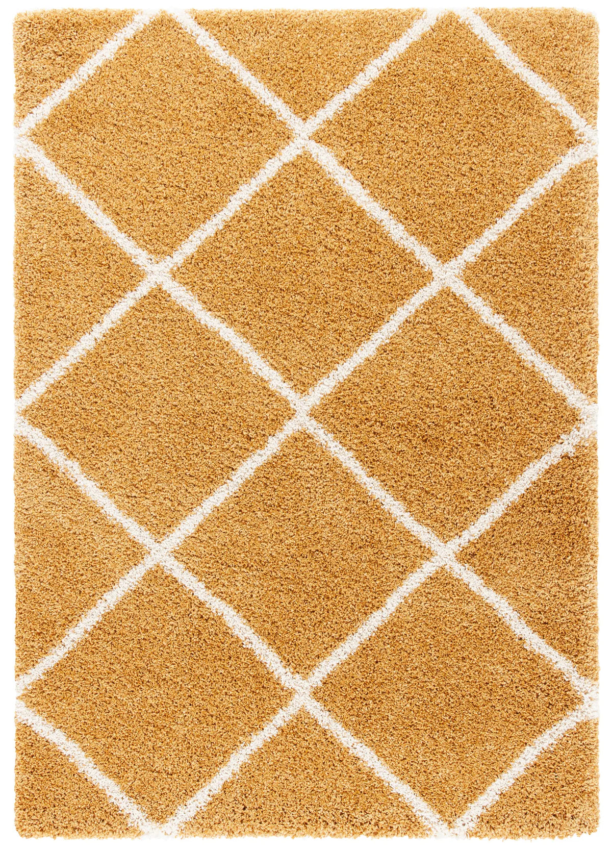 Safavieh Hudson Shag 4'-0" x 6'-0" Rug in Gold / Ivory
