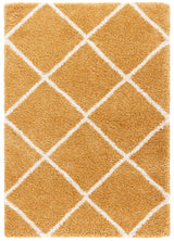 Safavieh Hudson Shag 4'-0" x 6'-0" Rug in Gold / Ivory