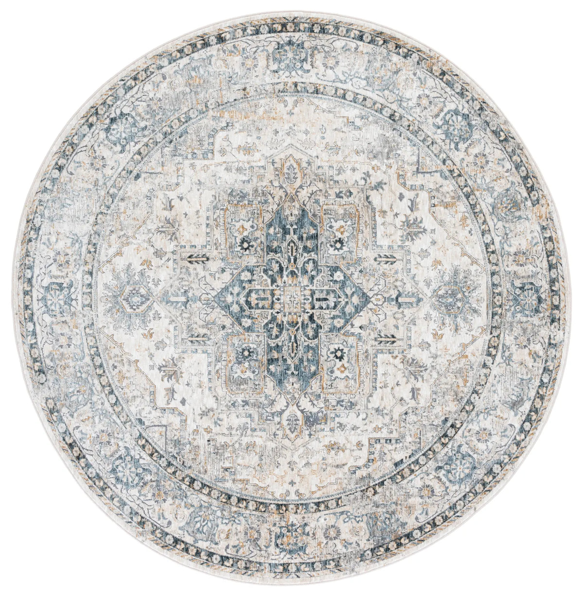 Safavieh Dream 6'-7" x 6'-7" Rug in Ivory / Navy