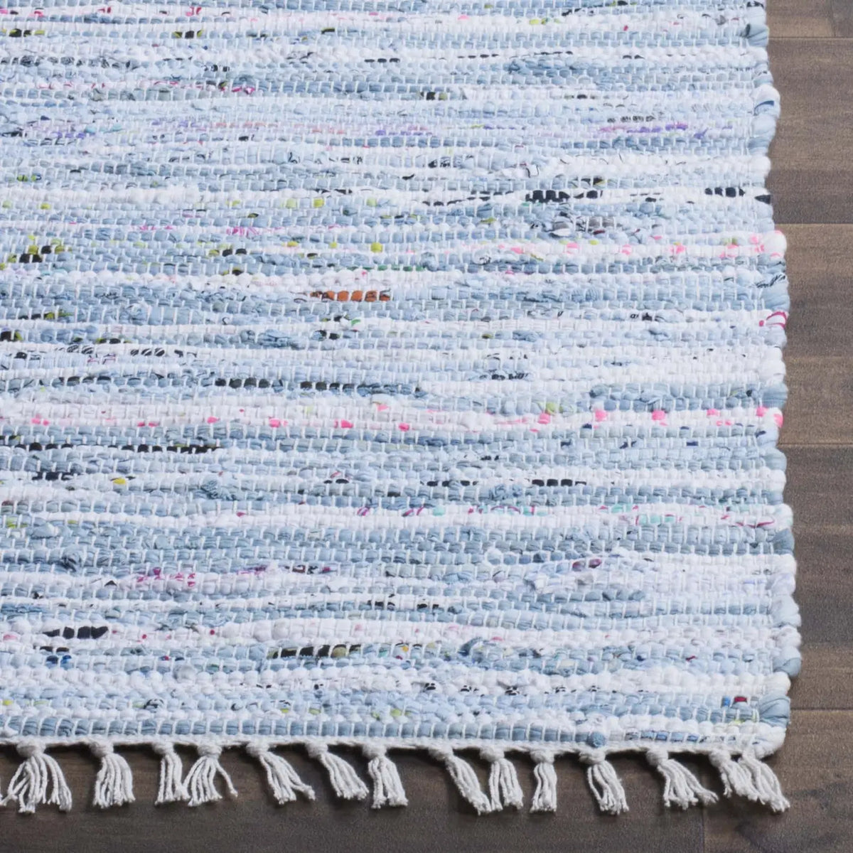 Safavieh Rag Rug 6'-0" x 9'-0" Rug in Light Blue / Multi