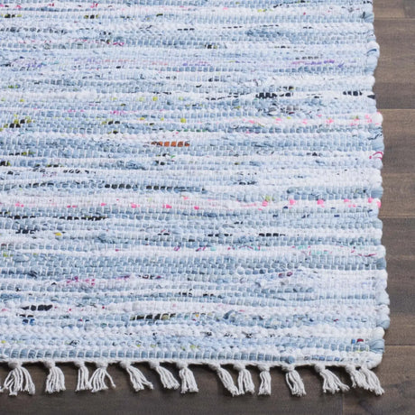 Safavieh Rag Rug 6'-0" x 9'-0" Rug in Light Blue / Multi