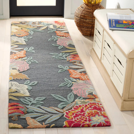 Safavieh Bellagio 2'-3" x 8'-0" Rug in Grey / Rust