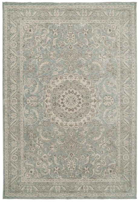 Dynamic Rugs Santana 10260 Power Loomed Traditional Blue/Beige Rug - Rectangular